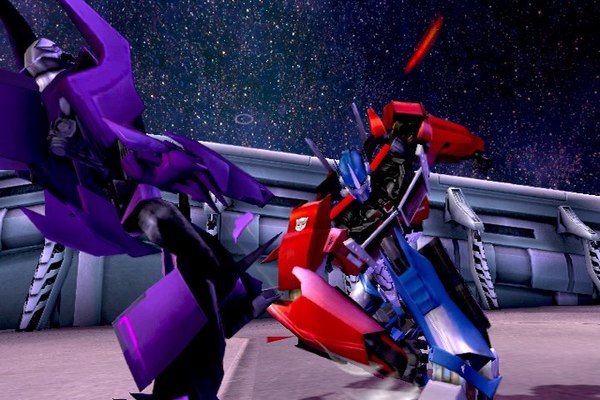 Transformers Prime Game   Optimus Prime And Megatron In Battle Screen Shot (1 of 1)